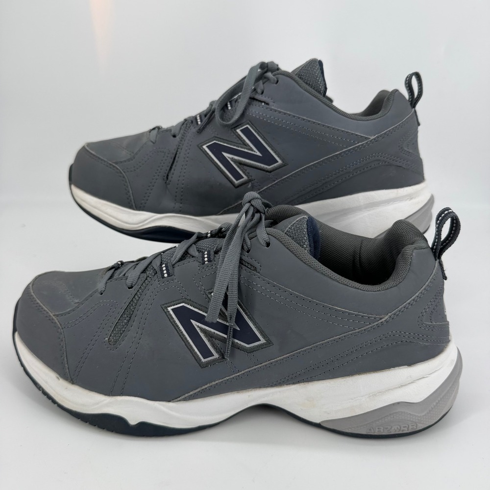New Balance 608v4 Mens Training Shoes Grey Leather MX608CA4 Size 9.5 4E Wide